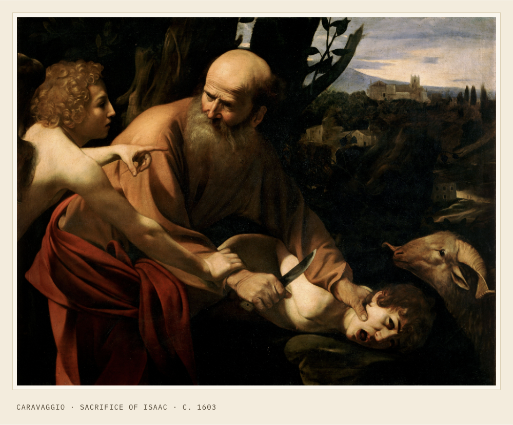 Caravaggio, Sacrifice of Isaac, circa 1603