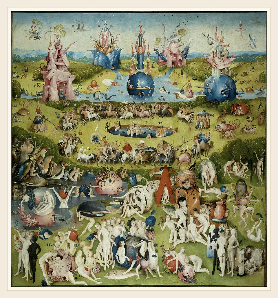 Hieronymus Bosch · Garden of Earthly Delights. Central panel of The Garden of Earthly Delights.